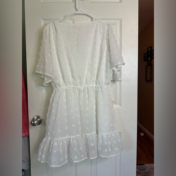 Pink Lily Picture perfect moments white dress Size 2x - Picture 5 of 5